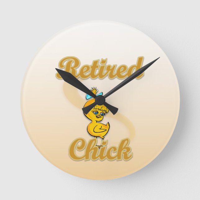 Retired Chick Round Clock (Front)