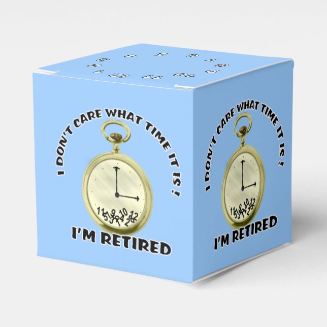 Retired clock Humourous Favor Box (Front Side)