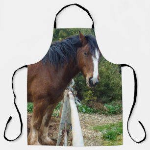 Retired Clydesdale Horse, Full Print Apron