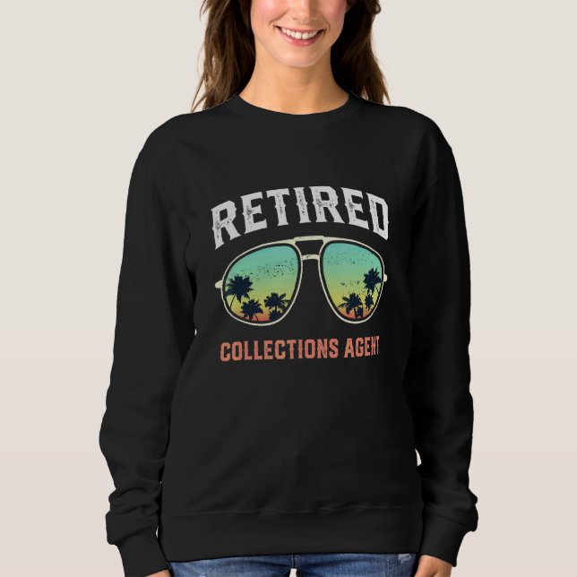 retired Collections Agent Beach Palm Tree Sunglass Sweatshirt (Front)