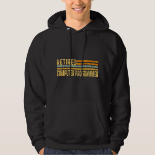 Retired Computer Programmer Distressed Retirement  Hoodie