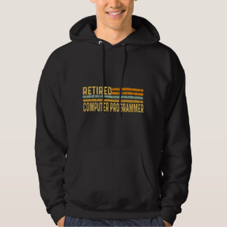 Retired Computer Programmer Distressed Retirement Hoodie