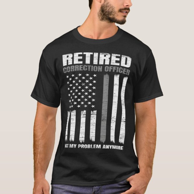 Retired Correction Officer Retirement US American  T-Shirt (Front)
