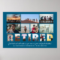 Retired Coworker Boss Retirement Photo Collage
