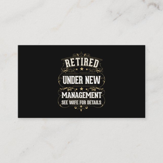 Retired Dad Retiree Men Wife Business Card (Front)