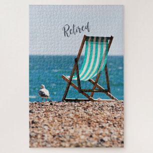 Retired...Deckchair at the Seaside Jigsaw Puzzle
