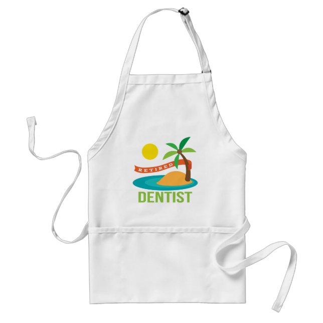 Retired Dentist Gift Standard Apron (Front)