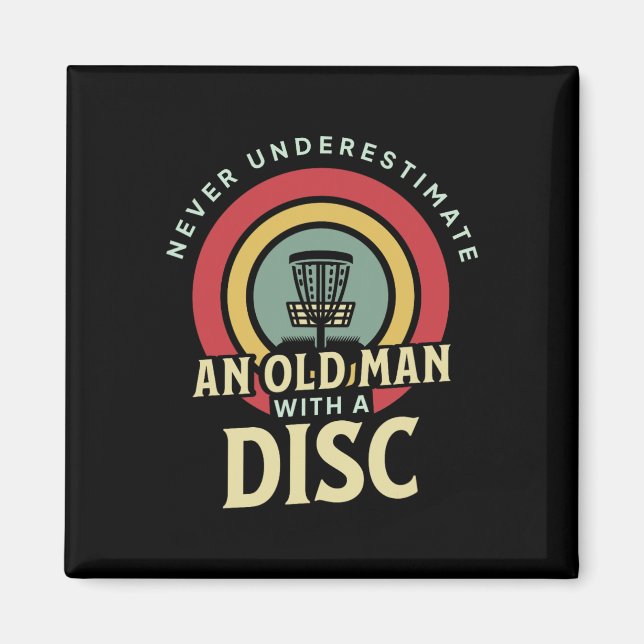 Retired Disc Golf Grandpa  Magnet (Front)