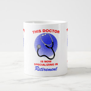 Retired Doctor Funny Retirement Saying Large Coffee Mug