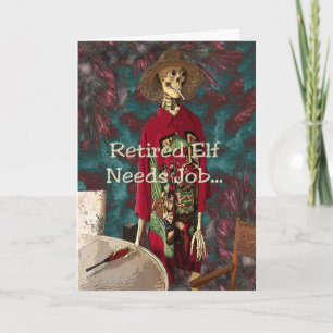 Retired Elf Holiday Card