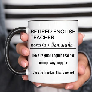 Retired English Teacher Definition Mug