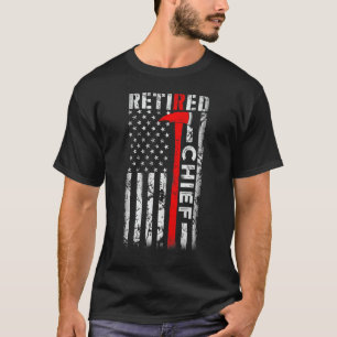 Retired Fire Chief Firefighter Rank Retirement US T-Shirt
