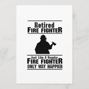 Retired Firefighter Fire Man Chief Funny  Gift Card