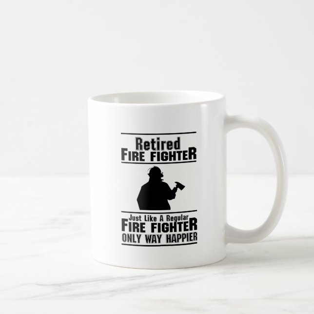 Retired Firefighter Fire Man Chief Funny  Gift Coffee Mug (Right)