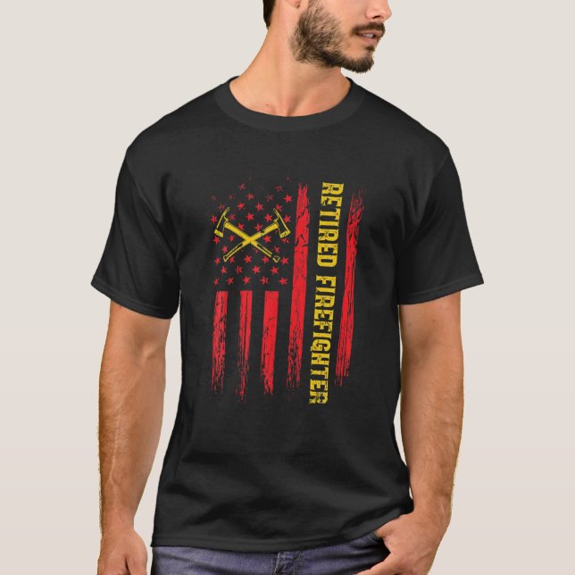 Retired Firefighter Fireman Retirement T-Shirt (Front)