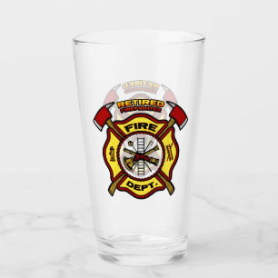 RETIRED FIREFIGHTER GLASS