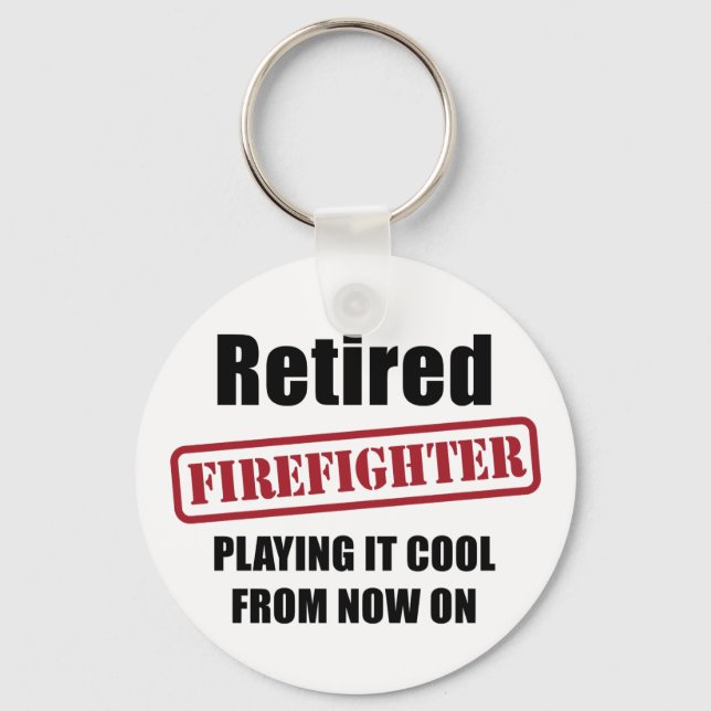 Retired Firefighter Keychain (Front)