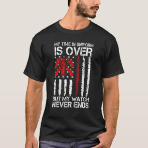 Retired Firefighter Thin Red Line Retirement T-Shirt
