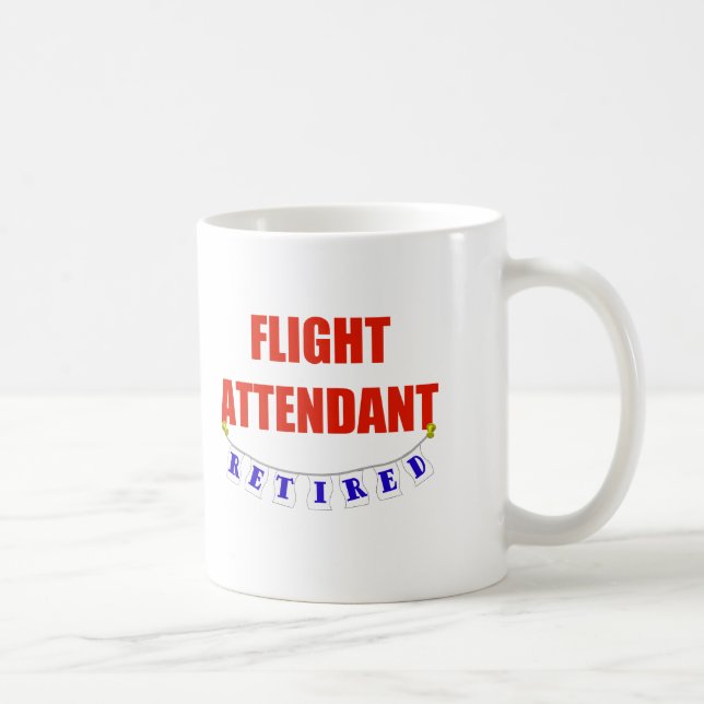 RETIRED FLIGHT ATTENDANT COFFEE MUG (Right)