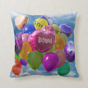 Retired, Free to Soar Throw Pillow