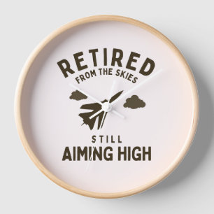 Retired from sky funny air force retirement saying clock
