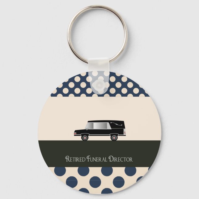 Retired Funeral Director Gifts Keychain (Front)