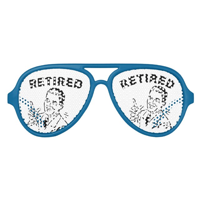 RETIRED FUNNY RETRO SUNGLASSES FUN-Glasses! (Front)