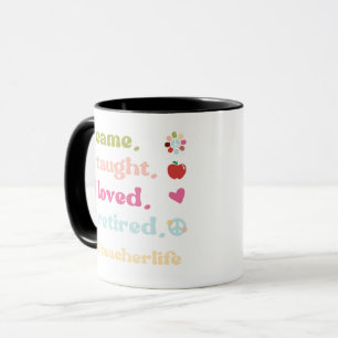 Retired Funny Teacher I Came I Taught I Loved Mug