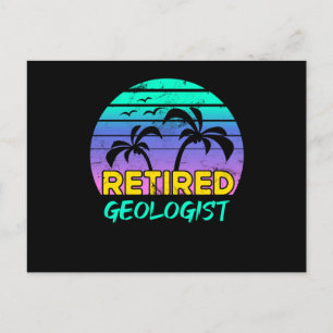 Retired Geologist Retirement Gift Retro Postcard