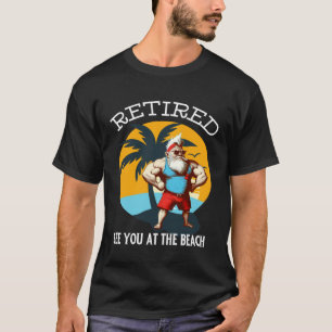 Retired Gnome Retro Buff Gnome The Beach Dad Gnome T-Shirt