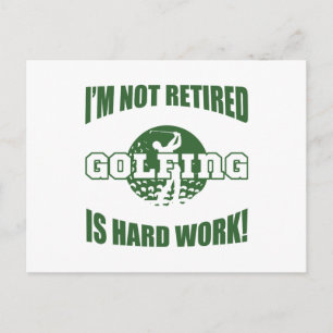 Retired Golf Lover Postcard