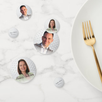 Retired Golfer Couple Mom Dad 2 Image Template Confetti