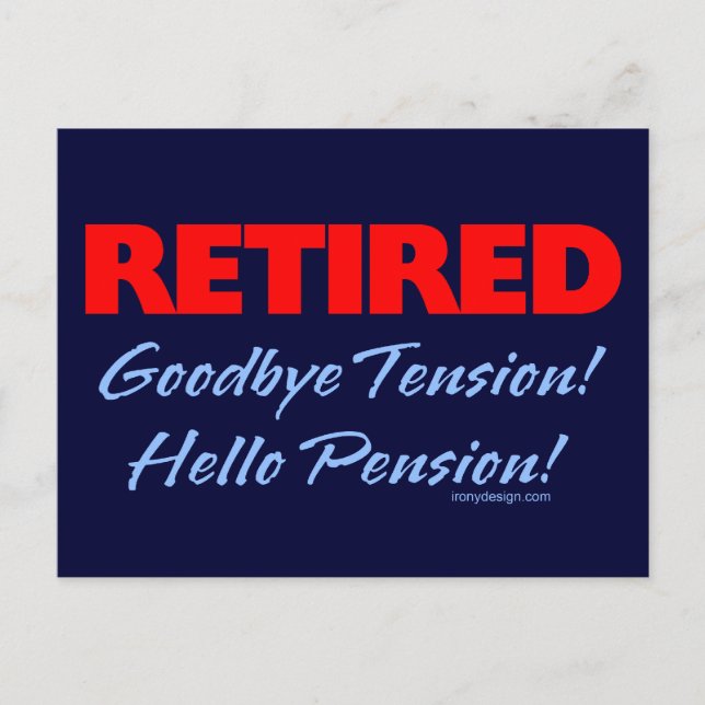 Retired Goodbye Tension (dark blue) Postcard (Front)
