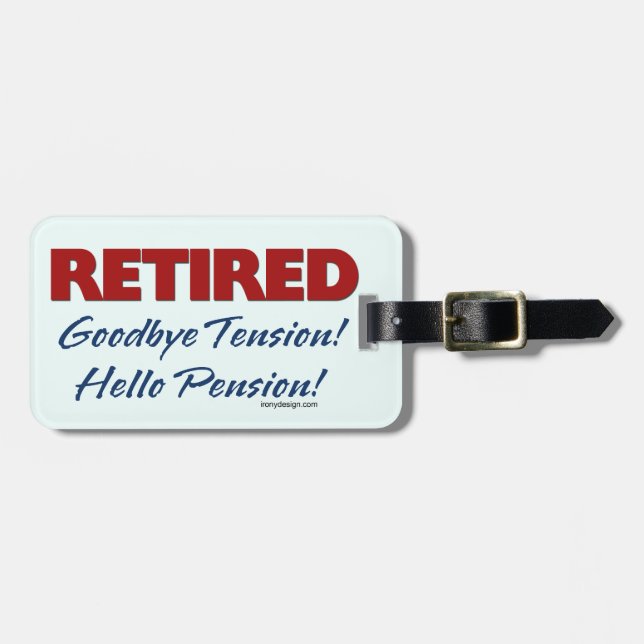 Retired: Goodbye Tension Luggage Tag (Front Horizontal)