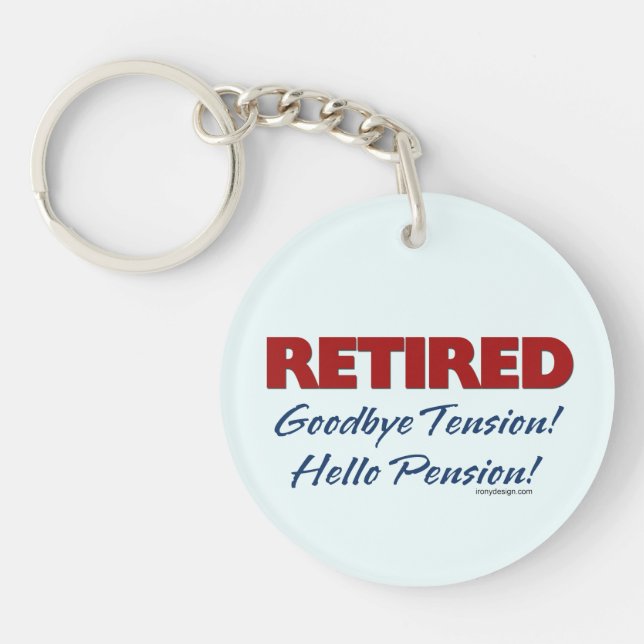 Retired: Goodbye Tension Quote Keychain (Front)