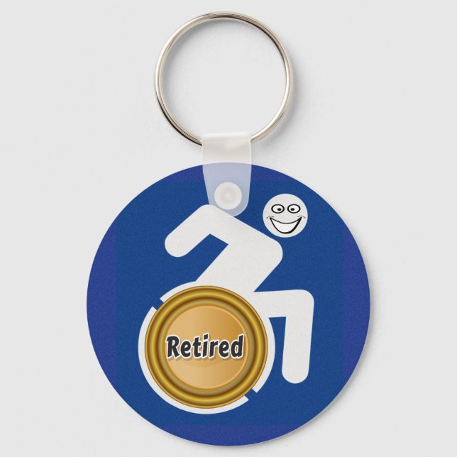 Retired Handicapped Keychain (Front)