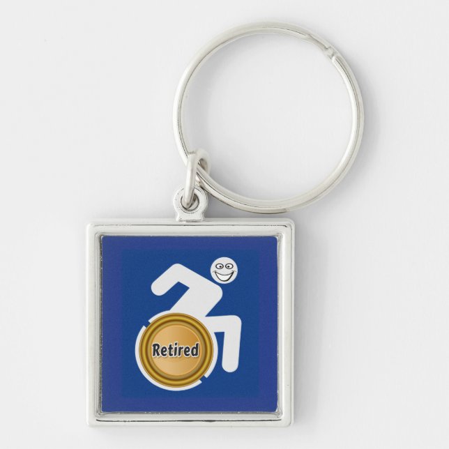 Retired Handicapped Keychain (Front)