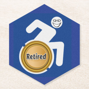 Retired Handicapped Paper Coaster