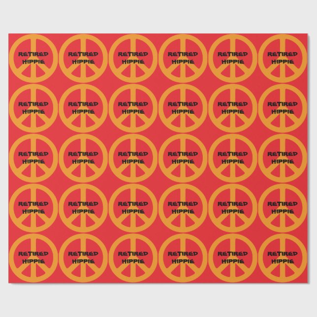 Retired Hippie Wrapping Paper (Flat)