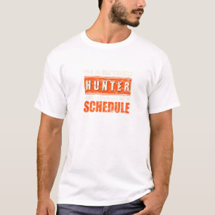 Retired Hunter Love My New Schedule Grandpa Grandm T-Shirt