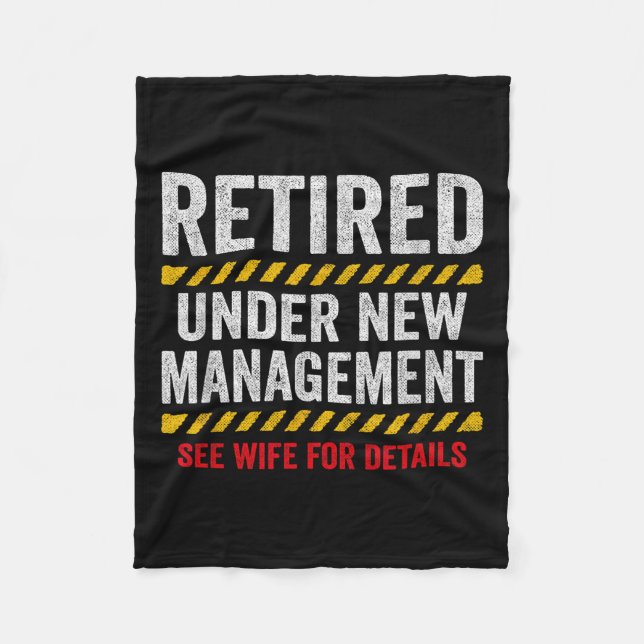 Retired Husband - Retirement Party - Funny Retirem Fleece Blanket (Front)