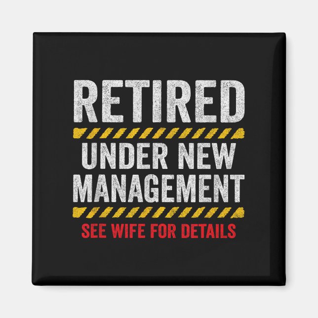 Retired Husband - Retirement Party - Funny Retirem Magnet (Front)