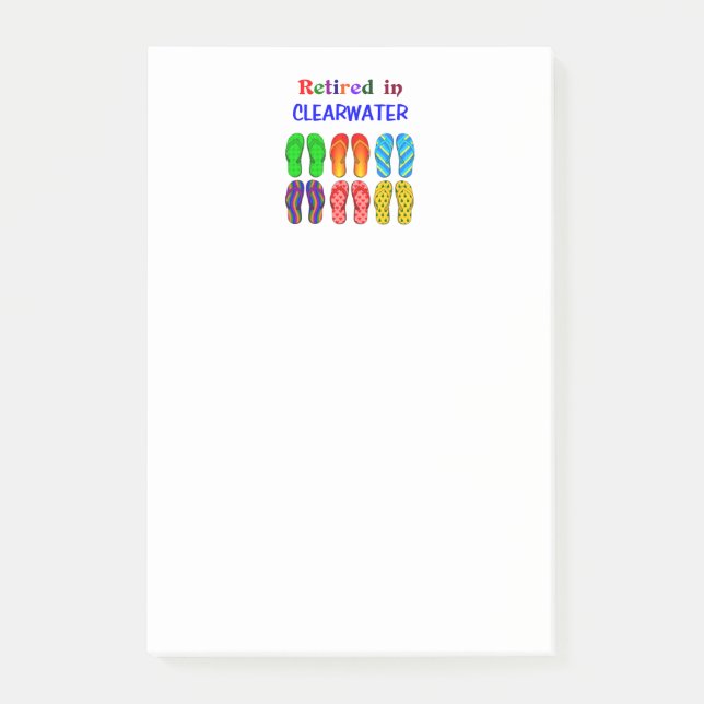 Retired in Clearwater, popular design, Post-it Notes (Front)