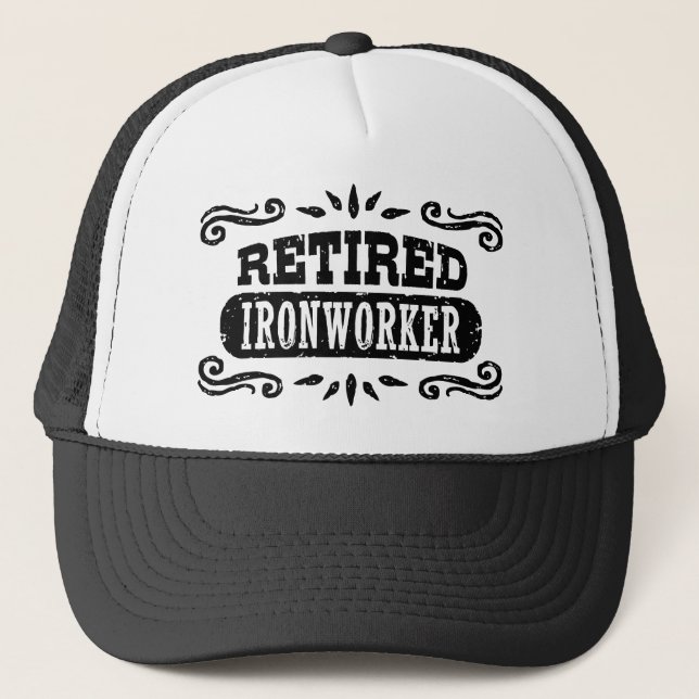 Retired Ironworker Trucker Hat (Front)