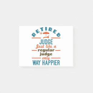 Retired Judge Justice Retirement Way Happier Post-it Notes