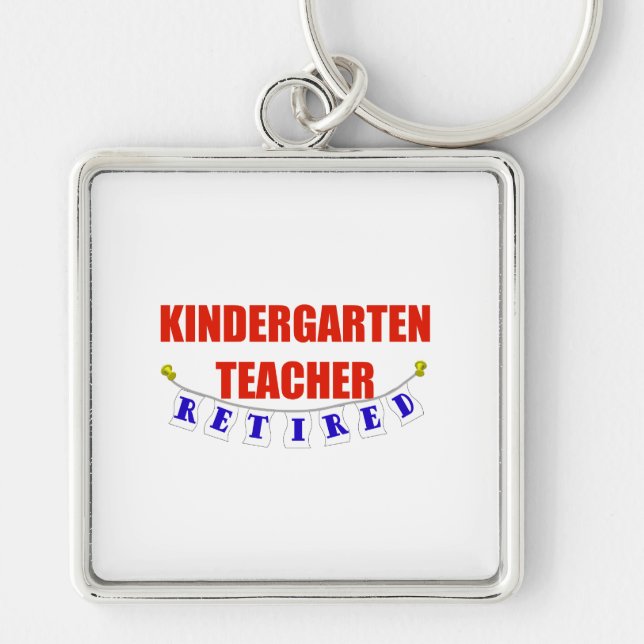 RETIRED KINDERGARTEN TEACHER KEYCHAIN (Front)