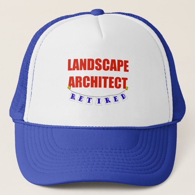 RETIRED LANDSCAPE ARCHITECT TRUCKER HAT (Front)