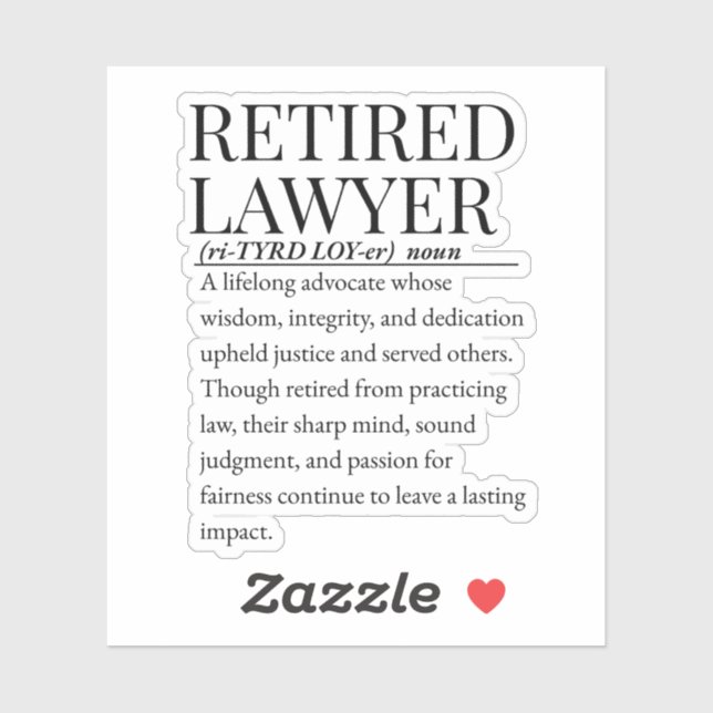 Retired lawyer (Sheet)