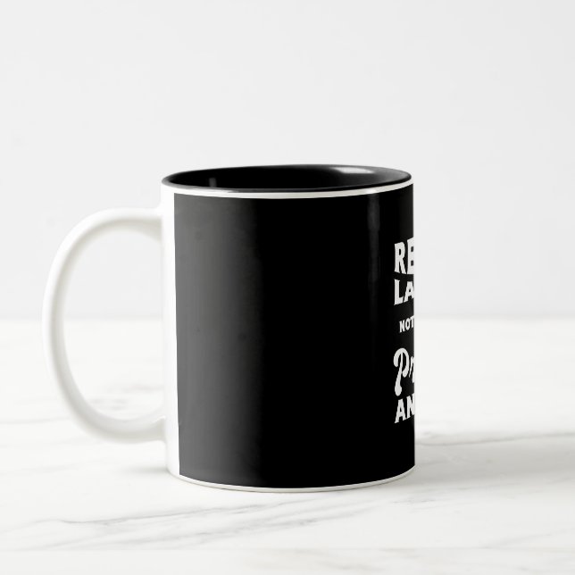 Retired Lawyer Not My Problem Two-Tone Coffee Mug (Left)