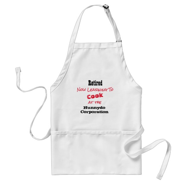 Retired Learning To Cook at Hunnydo Corporation - Standard Apron (Front)